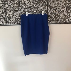 Apt 9 Royal Blue Textured Weave Pencil Skirt